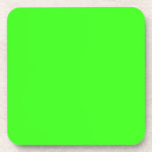 Neon Green Solid Color Getränkeuntersetzer (Vorderseite)
