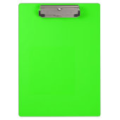 Neon Green Solid Color Klemmbrett (Vorderseite)
