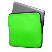 Neon Green Solid Color Laptopschutzhülle (Vorderseite Links)