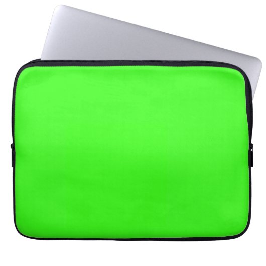 Neon Green Solid Color Laptopschutzhülle (Vorderseite)