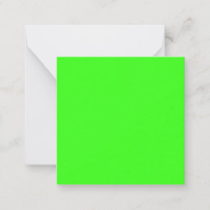 Neon Green Solid Color Mitteilungskarte