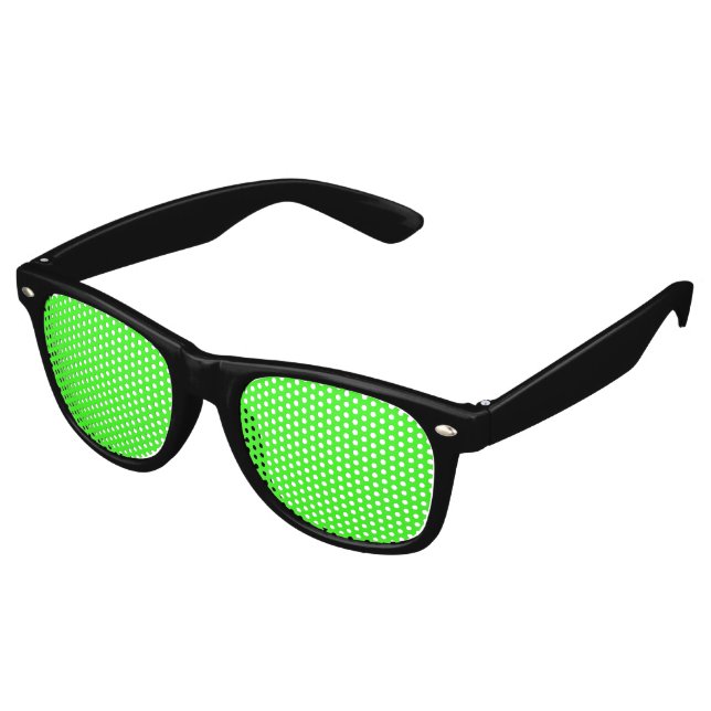 Neon Green Solid Color Partybrille (Schrägansicht)