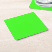 Neon Green Solid Color Rechteckiger Pappuntersetzer (angewinkelt)