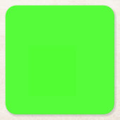 Neon Green Solid Color Rechteckiger Pappuntersetzer (Vorderseite)