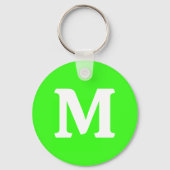 Neon Green Solid Color Schlüsselanhänger (Vorderseite)