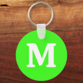 Neon Green Solid Color Schlüsselanhänger (Vorderseite)