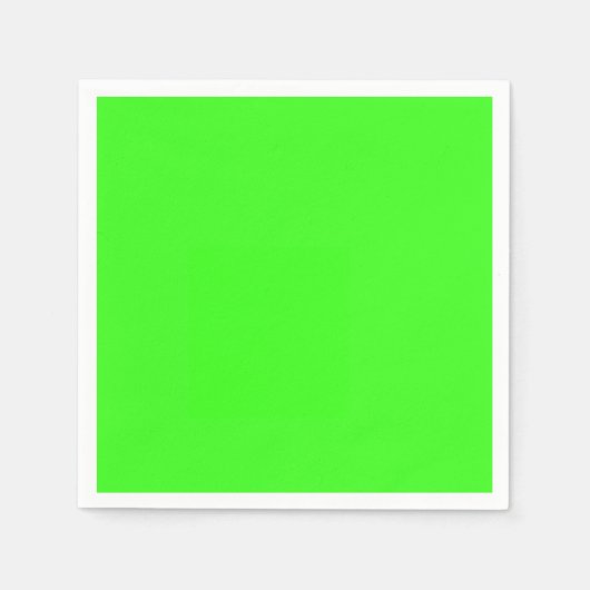 Neon Green Solid Color Serviette (Vorderseite)