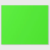 Neon Green Solid Color Wrapping Paper Geschenkpapier (Flach)