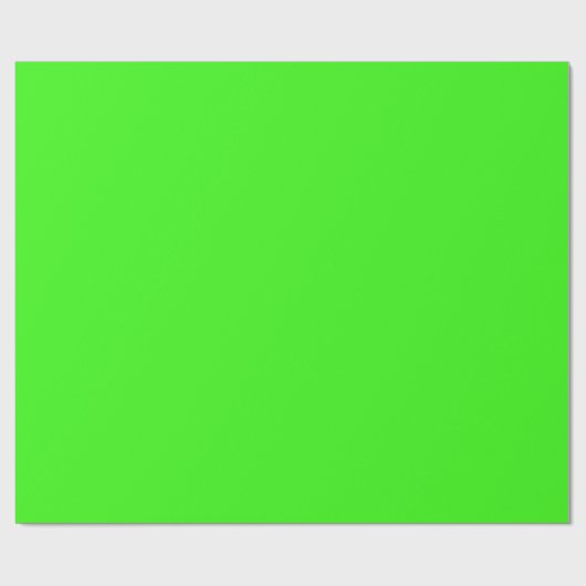 Neon Green Solid Color Wrapping Paper Geschenkpapier (Flach)