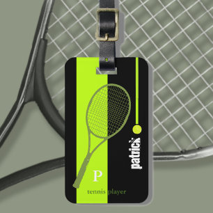 Neon Green Sport Tennis personalisiert Gepäckanhänger