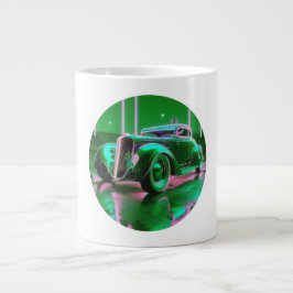 Neon Green Street Rod der 1930er Jahre Jumbo-Tasse