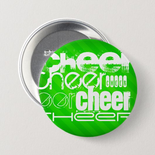 Neon Green Stripes Button (Vorne & Hinten)