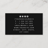 Neon Green Tennis Club Logos Moderne Social Media Visitenkarte (Rückseite)