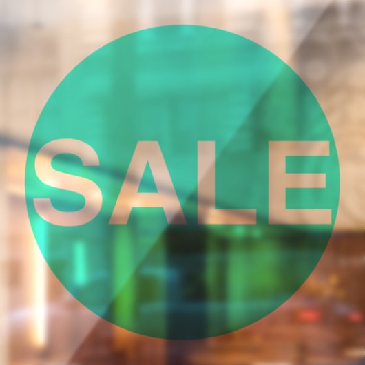 Neon Green Transparency Window Sale Sign Sticker (Blatt 2)