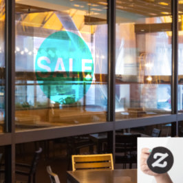 Neon Green Transparency Window Sale Sign Sticker