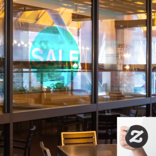 Neon Green Transparency Window Sale Sign Sticker (Restaurantfenster)