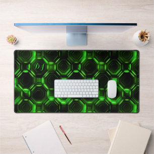 Neon Green und Black Desk Mat für Gamer Schreibtischunterlage