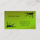 Neon Green und Black Elegante Business Card Visitenkarte (Vorderseite)