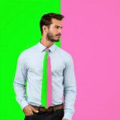 Neon Green und Hot Pink Krawatte (Zwei farbige Kra