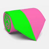 Neon Green und Hot Pink Krawatte (Zwei farbige Kra (Gerollt)
