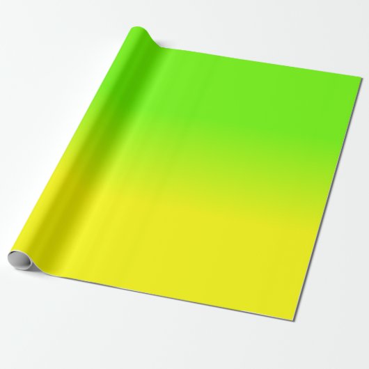 Neon Green und Neon Yellow Ombré Farbtafel Geschenkpapier (Ungerollt)