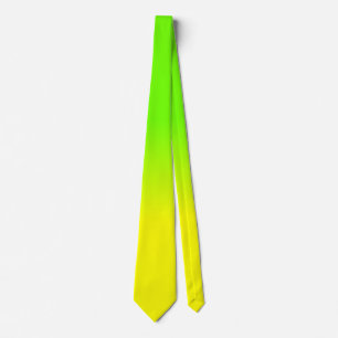 Neon Green und Neon Yellow Ombré Farbtafel Krawatte