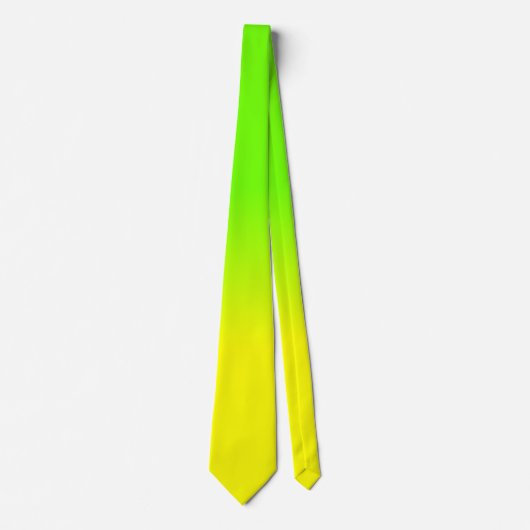 Neon Green und Neon Yellow Ombré Farbtafel Krawatte (Vorderseite)