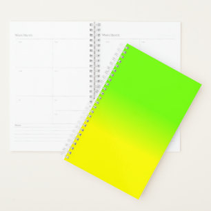 Neon Green und Neon Yellow Ombré Farbtafel Planer