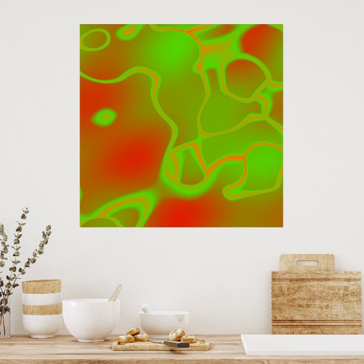 Neon Green und Orange Poster (Küche)