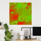 Neon Green und Orange Poster (Heimbüro)