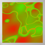 Neon Green und Orange Poster (Vorne)