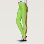 Neon Green und Pink Strickathletic Leggings (Links)