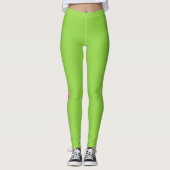 Neon Green und Pink Strickathletic Leggings (Vorderseite)