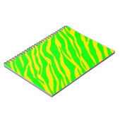 Neon Green und Yellow Zebra Stripte Notizblock (Linke Seite)