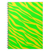 Neon Green und Yellow Zebra Stripte Notizblock (Vorderseite)
