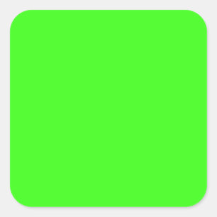Neon Green Upscale Matching Color Quadratischer Aufkleber