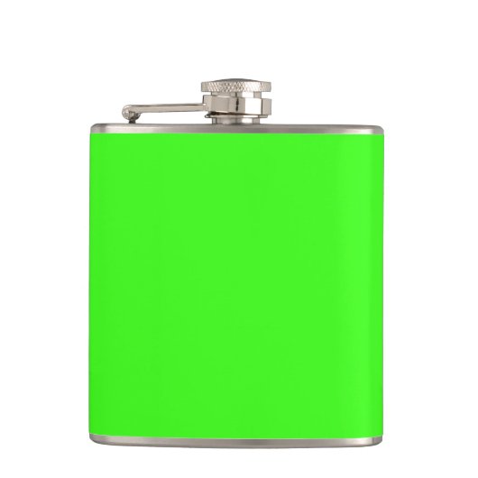 Neon Green Vinyl Flask - Anpassbar Flachmann (Vorderseite)