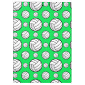 Neon Green Volleyball-Muster Klemmbrett (Rückseite)