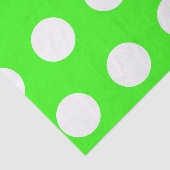 Neon Green White Large Polka Dots Seidenpapier (Ausschnitt)