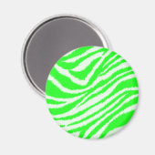 Neon Green Zebra Pattern Magnet (Vorderseite/Rückseite)