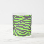 Neon Green Zebra Skin Texture Background Mattglastasse (Mittel)
