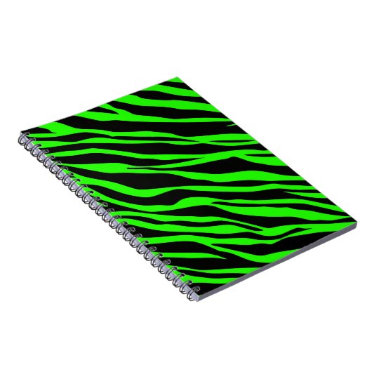 Neon Green Zebra Striping Notizblock (Rechte Seite)