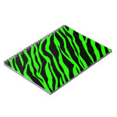 Neon Green Zebra Striping Notizblock (Linke Seite)
