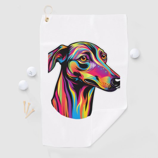 Neon Greyhound Golfhandtuch (Insitu)