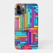 Neon Grid - Abstraktes Mosaik Case-Mate iPhone Hülle (Rückseite)