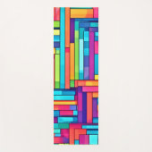Neon Grid - Abstraktes Mosaik Yogamatte (Vorderseite)