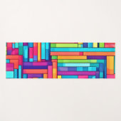 Neon Grid - Abstraktes Mosaik Yogamatte (Vorderseite (Horizontal))
