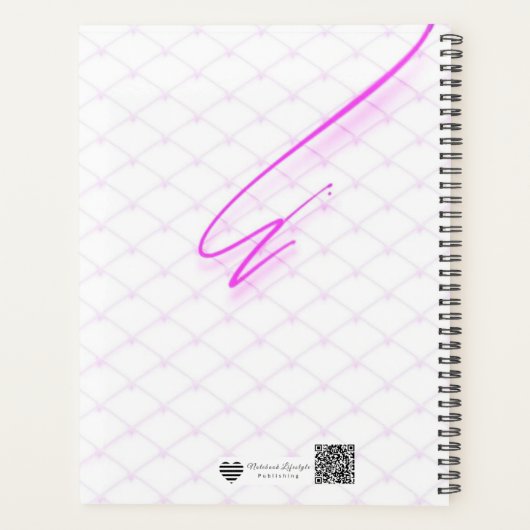 Neon Grid Break Art | Isometric Grid with Pink Acc Planer (Rückseite)