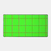 Neon Grid Desk Mat With Pink Arrows – Customizable Schreibtischunterlage (Vorderseite)