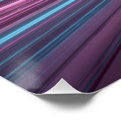 Neon Grid Racer in Futuristic Tunnel Poster (Ecke)